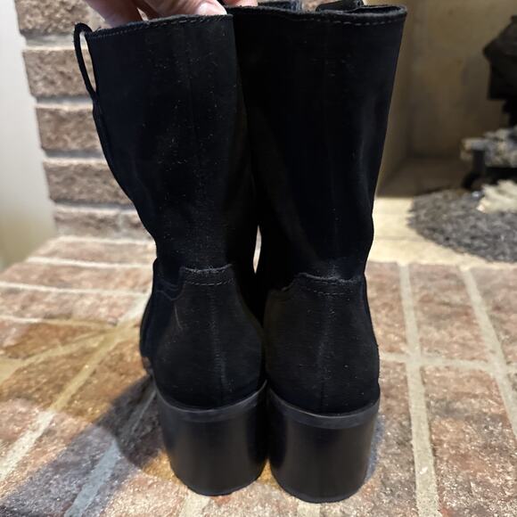 Steve Madden Women Romney Black Leather Western Festival Pull On Boots sz 9 - Picture 4 of 16